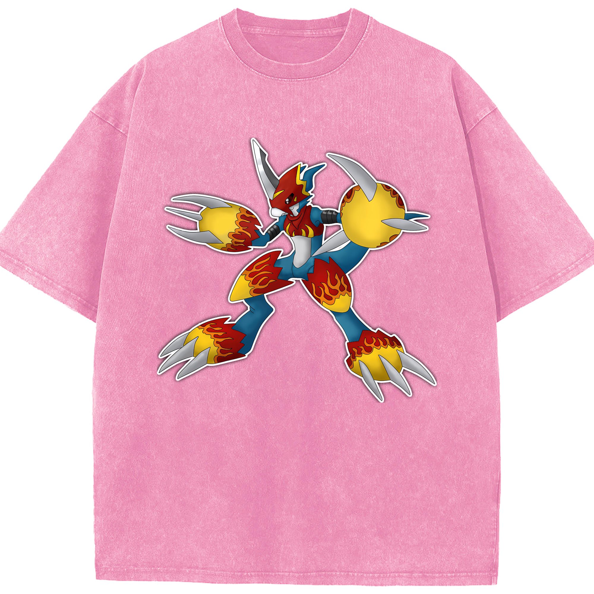（画像用） Digimon デジタルモンスター/デジモン 綿100% ヴィンテージ風 半袖Tシャツ（フロントプリント）